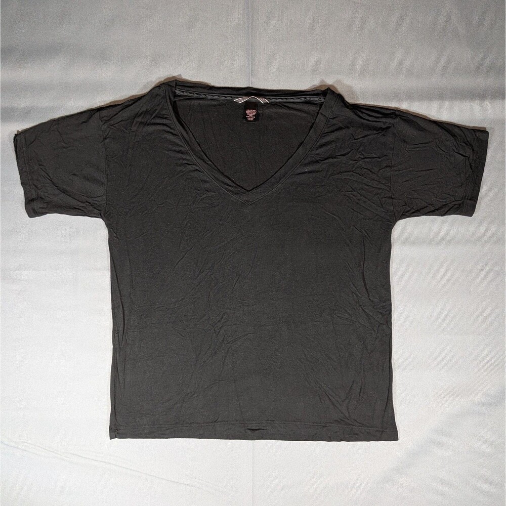 Victoria Secret Women's Black V Neck T Shirt Size Small